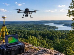 Drone LiDAR Mapping over large wooded land in Pell City Alabama